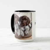 Tasse de Noël pour café avec Pointer Allemand à Po (Devant gauche)