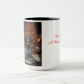 Tasse de Noël pour couple de Pointer Allemand à po (Centre)