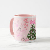 Tasse de Noël Rose Rêveuse / Douce Fille✨ (Devant gauche)