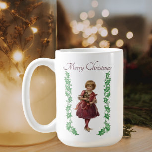 Tasse de Noël victorienne vintage