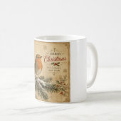 tasse de Noël vintage rouge-gorge  (Devant droit)