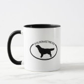 Tasse de noir de silhouette de golden retriever (Gauche)