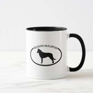 Tasse de noir de silhouette de Malinois de Belge