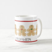 Tasse de nom de Noël de bonhomme en pain d'épice (Devant droit)