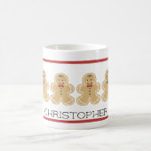 Tasse de nom de Noël de bonhomme en pain d'épice (Centre)