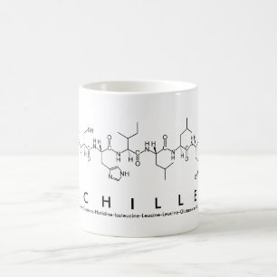 Tasse de nom de peptide d'Achille