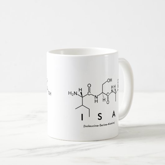 Tasse de nom de peptide d'AIS (Devant droit)