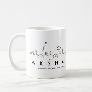 Tasse de nom de peptide d'Akshay