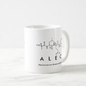 Tasse de nom de peptide d'Alec (Devant droit)