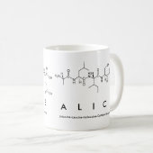 Tasse de nom de peptide d'Alice (Devant droit)