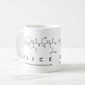 Tasse de nom de peptide d'Alice (Devant gauche)