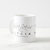 Tasse de nom de peptide d'Alycia (Devant gauche)