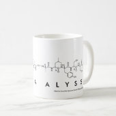 Tasse de nom de peptide d'Alyssa (Devant droit)