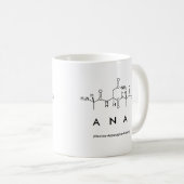 Tasse de nom de peptide d'Ana (Devant droit)