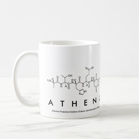 Tasse de nom de peptide d'Athéna (Gauche)