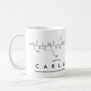 Tasse de nom de peptide de Carla