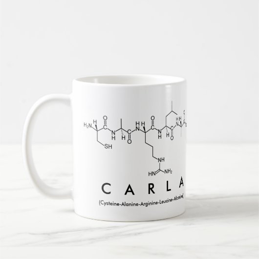 Tasse de nom de peptide de Carla (Gauche)