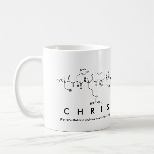 Tasse de nom de peptide de Chris (Gauche)