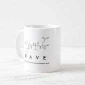 Tasse de nom de peptide de Dave (Devant gauche)