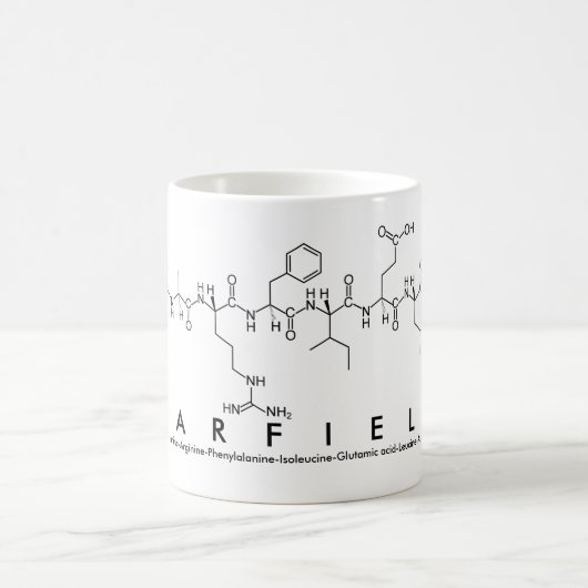 Tasse de nom de peptide de Garfield (Centre)