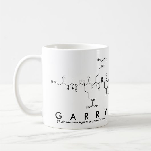 Tasse de nom de peptide de Garry (Gauche)
