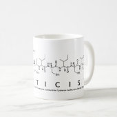 Tasse de nom de peptide de généticien (Devant droit)