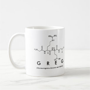 Tasse de nom de peptide de Greg