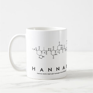 Tasse de nom de peptide de Hannah