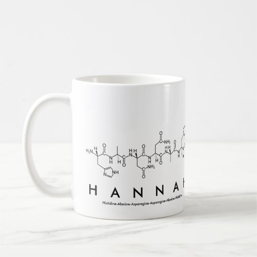 Tasse de nom de peptide de Hannah (Gauche)
