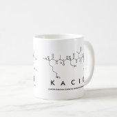Tasse de nom de peptide de Kacie (Devant droit)