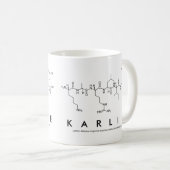 Tasse de nom de peptide de Karlie (Devant droit)