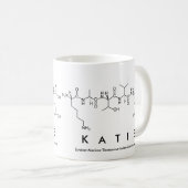 Tasse de nom de peptide de Katie (Devant droit)