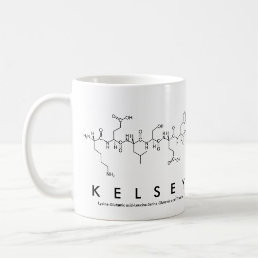 Tasse de nom de peptide de Kelsey (Gauche)