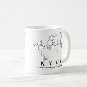 Tasse de nom de peptide de Kyle (Devant droit)
