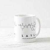 Tasse de nom de peptide de Layla (Devant droit)