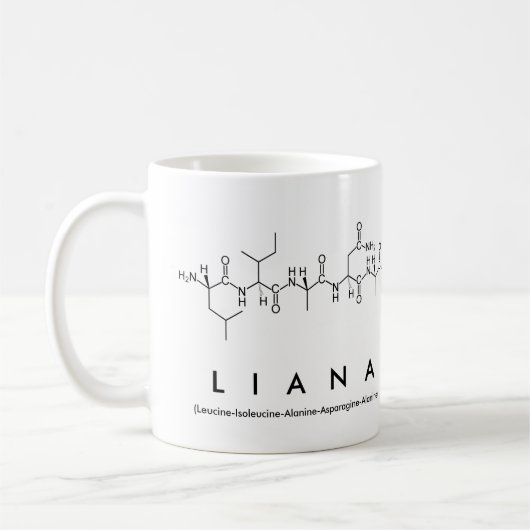 Tasse de nom de peptide de liane (Gauche)