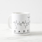 Tasse de nom de peptide de Madelyn (Devant gauche)