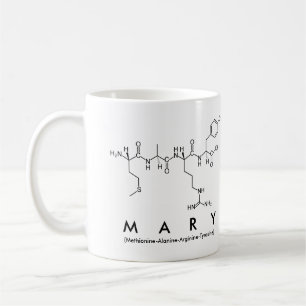 Tasse de nom de peptide de Mary