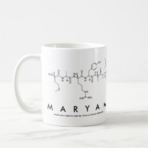 Tasse de nom de peptide de Maryam