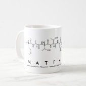 Tasse de nom de peptide de Matthew (Devant gauche)