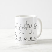 Tasse de nom de peptide de Mercedes (Devant droit)