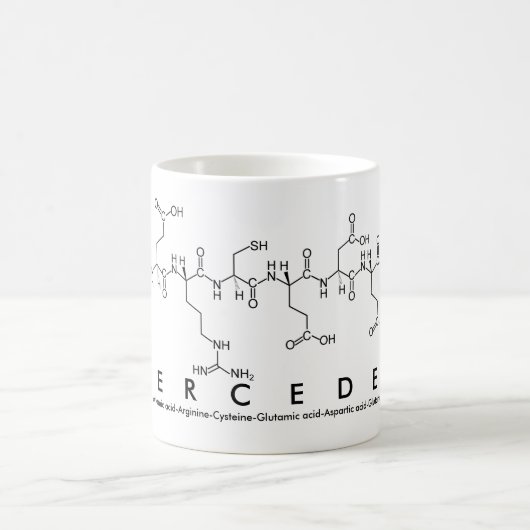 Tasse de nom de peptide de Mercedes (Centre)