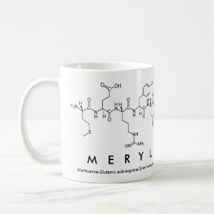 Tasse de nom de peptide de Meryl
