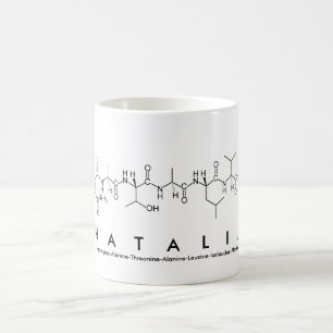 Tasse de nom de peptide de Natalia