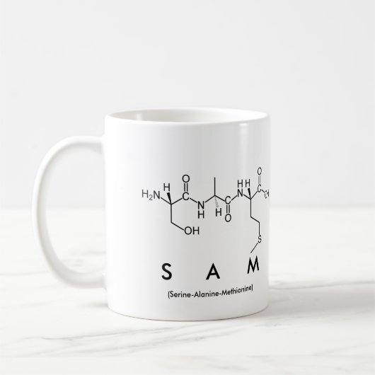 Tasse de nom de peptide de Sam (Gauche)