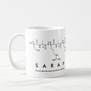 Tasse de nom de peptide de Sarah