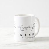 Tasse de nom de peptide de Sasha (Devant droit)