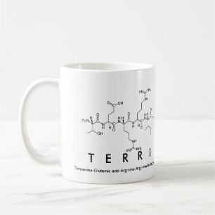 Tasse de nom de peptide de Terri