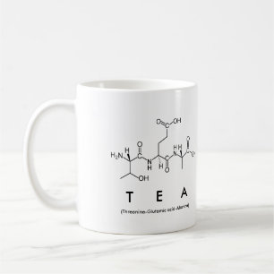Tasse de nom de peptide de thé