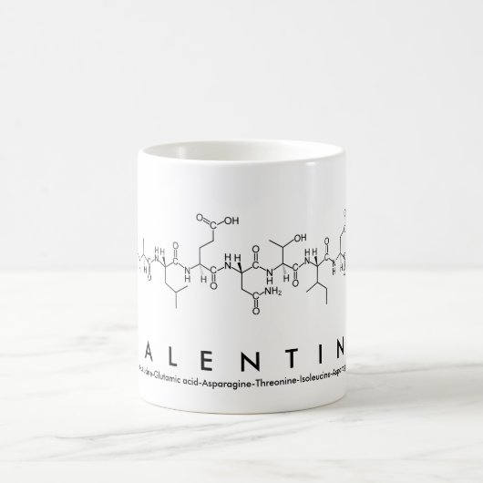 Tasse de nom de peptide de Valentine (Centre)